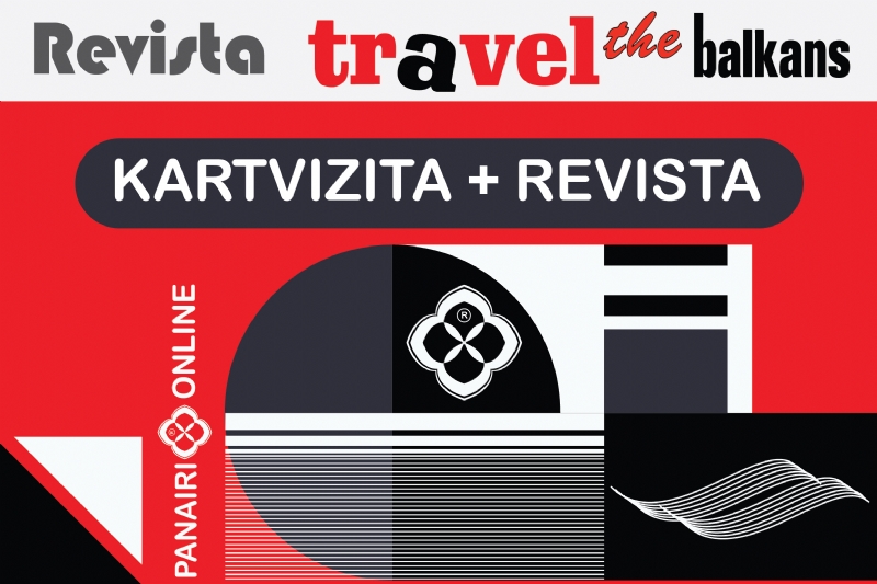 Pakete reklamimi me Kartvizita fizike, nepermjet Revistes Travel the Balkans, reklamim per bileta avioni ne reviste, publicitet per ture kulturore ne reviste, strategji marketingu per guida turistike